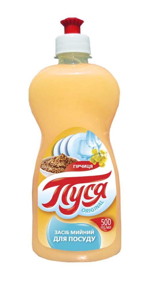 010583 Detergent de vase "Pusea" 500 ml -Muștar