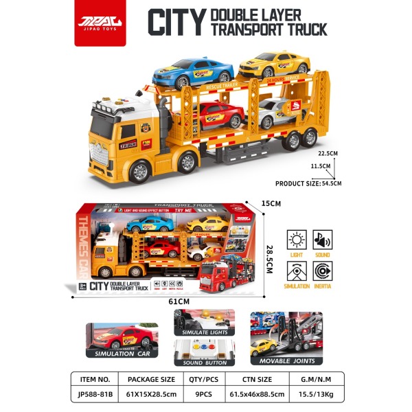 011801 Truck cu masini cu inertia cu sunete si lumina