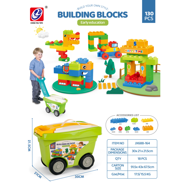 011806 Constructor in carucior 130pcs